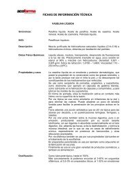 FICHAS DE INFORMACIÓN TÉCNICA