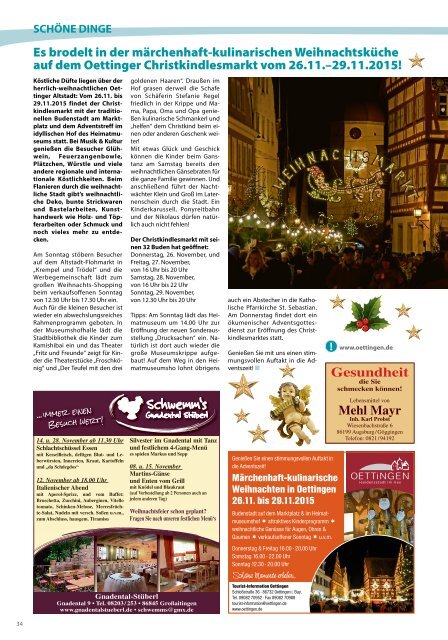 Schwäbische Nachrichten & AuLa - Ausgabe 11/2015