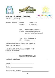 OŠ Loka Črnomelj - kažipot 2015/16