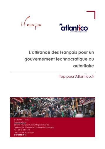 L’attirance des Français pour un gouvernement technocratique ou autoritaire