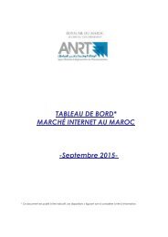 TABLEAU DE BORD* MARCHÉ INTERNET AU MAROC -Septembre 2015-