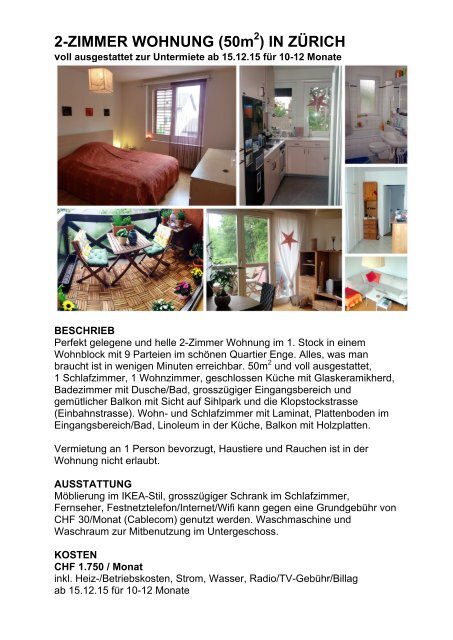 Wohnung Zur Untermiete