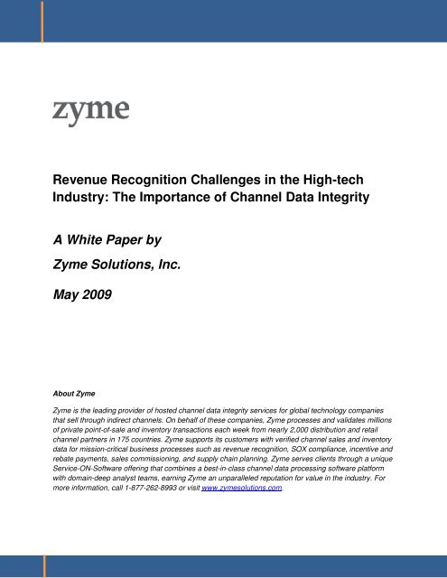 Whitepaper Explaining the Fundamentals of Channel Data Management