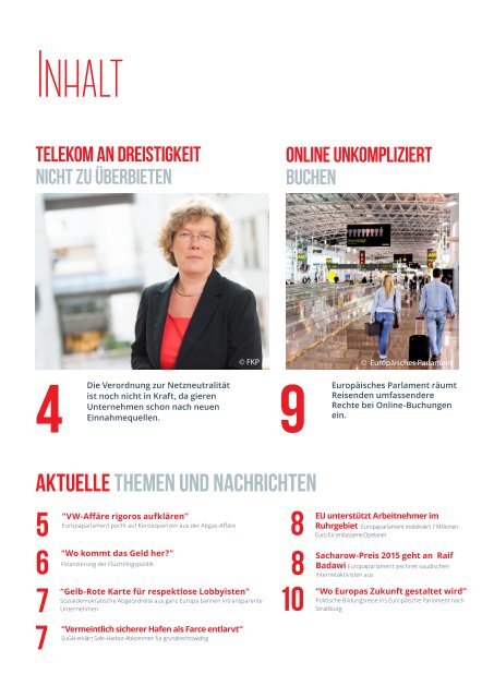 Infobrief der Europaabgeordneten Petra Kammerevert - Ausgabe: Oktober 2015 Nr. 8