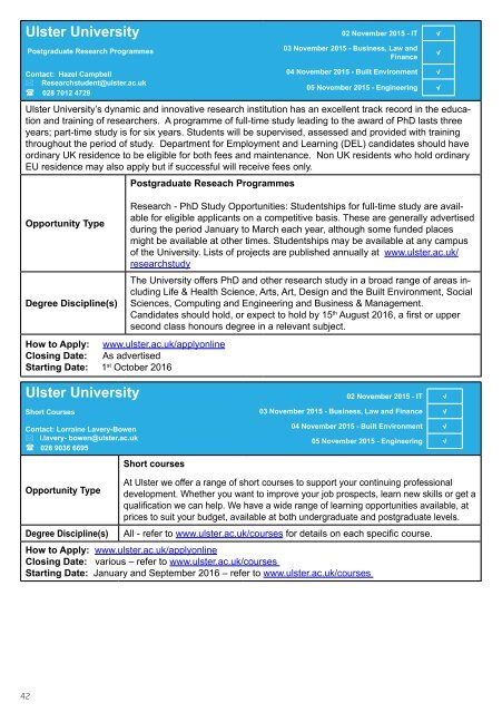 Graduate Recruitment & Work Placement Fairs 2015