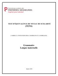 Grammaire Langue maternelle