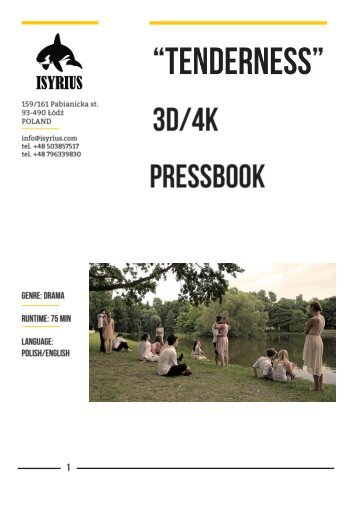 Tenderness 3D 4K Film Pressbook
