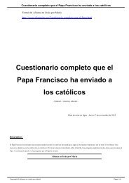 Cuestionario completo que el Papa Francisco ha enviado a los católicos