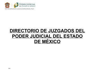 DIRECTORIO DE JUZGADOS DEL PODER JUDICIAL DEL ESTADO DE MÉXICO