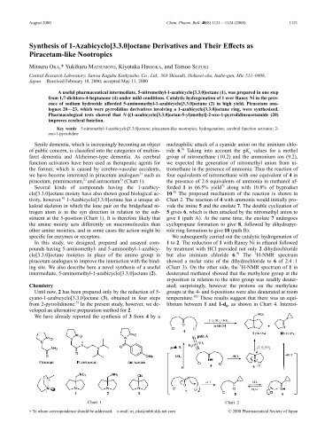 Synthesis of 1-Azabicyclo[3.3.0]octane Derivatives and Their Effects ...
