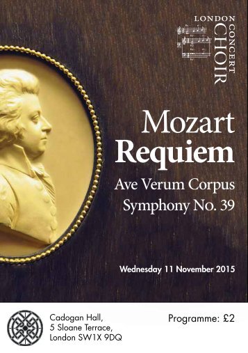 11 November, 2015: Mozart Requiem
