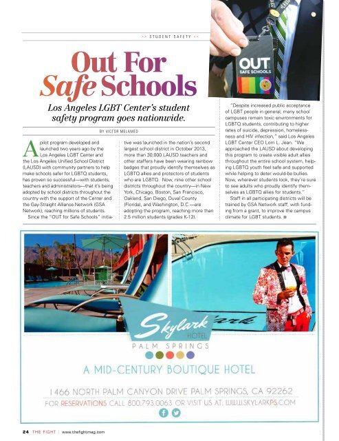 THE FIGHT SOCAL'S LGBT MONTHLY PUBLICATION NOVEMBER 2015