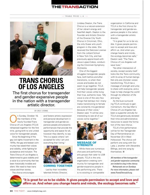 THE FIGHT SOCAL'S LGBT MONTHLY PUBLICATION NOVEMBER 2015