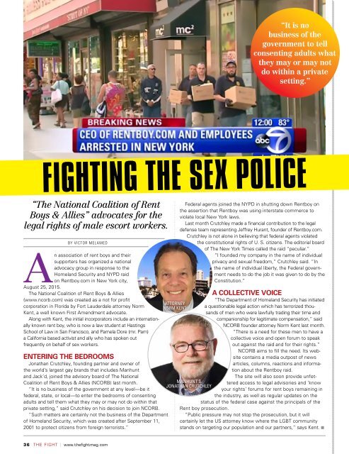 THE FIGHT SOCAL'S LGBT MONTHLY PUBLICATION NOVEMBER 2015