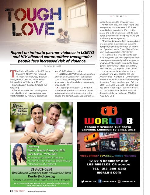 THE FIGHT SOCAL'S LGBT MONTHLY PUBLICATION NOVEMBER 2015