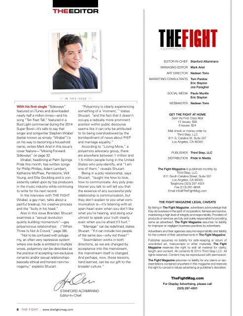 THE FIGHT SOCAL'S LGBT MONTHLY PUBLICATION NOVEMBER 2015