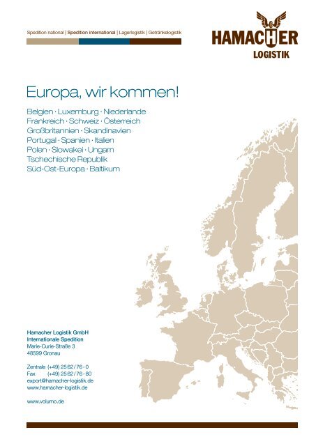 Europa, wir kommen! - HAMACHER Logistik GmbH