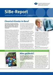 SiBe-Report - Gemeinde-Unfallversicherungsverband Oldenburg