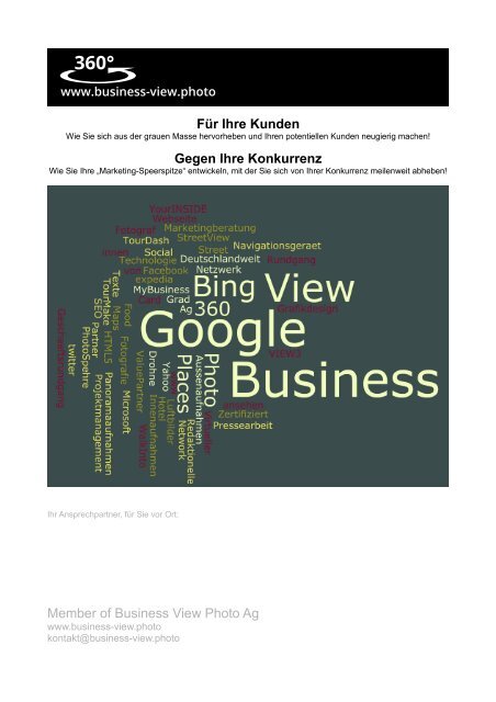 Leistungsbeschreibung & Preisliste - Business View Photo Ag