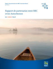 Rapport de partenariat entre RBC et les Autochtones