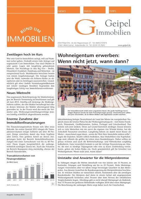 Kundenzeitung Sommer 2015