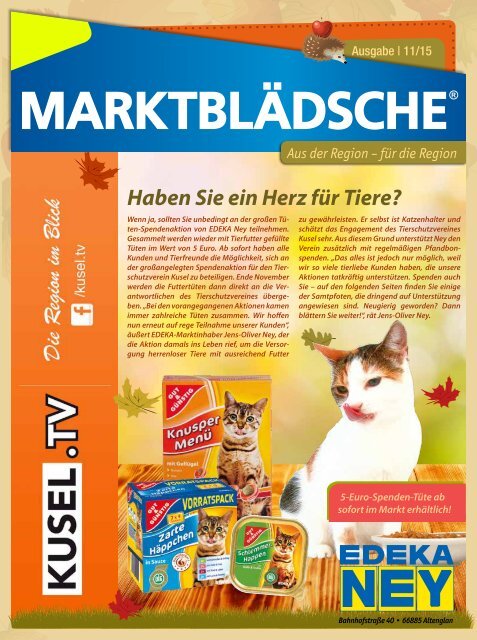 Marktblädsche - November 2015 - EDEKA-Ney Altenglan