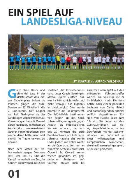 Magazin Heimspiel gegen SPG Aschach/Waldneukirchen