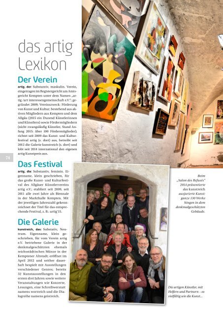 artig'15 Magazin zur Ausstellung