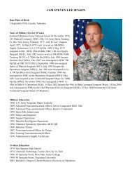 CSM STEVEN LEE JENSEN - Oklahoma National Guard - U.S. Army