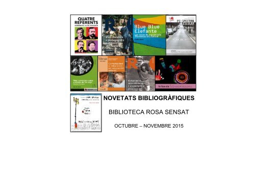 Les novetats de la biblioteca de Rosa Sensat de novembre 2015