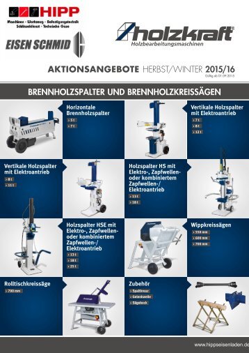 Brennholzspalter und Brennholzkreissägen