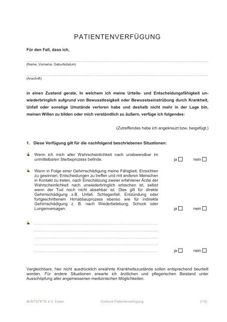 Muster Patientenverfügung [Download,*.pdf, 40,41 KB ]