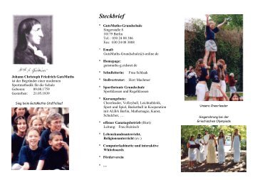 Steckbrief - der GutsMuths-Grundschule