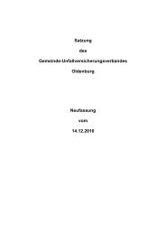 Satzung - Gemeinde-Unfallversicherungsverband Oldenburg