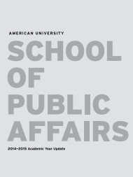 School of Public Affairs Academic Year Update 2014-2015