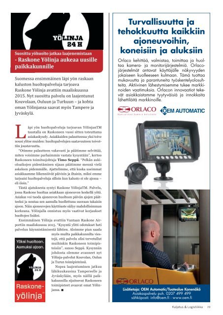 Kuljetus & Logistiikka 5 / 2015