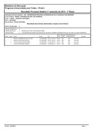 Resultado Processo Seletivo 2013/1 - URI SÃ£o Luiz Gonzaga