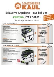 Maschinen Kaul, Festool-Broschüre