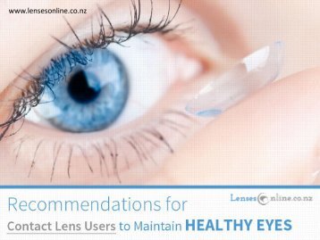 Tips to Maintain Contact Lenses