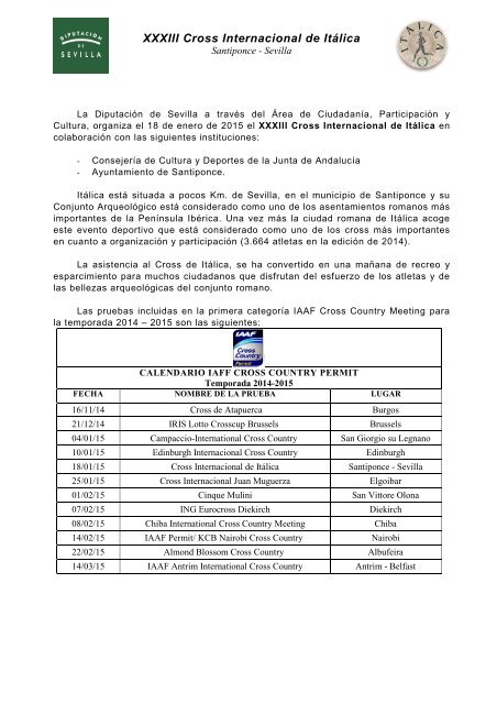 XXXIII Cross Internacional de Itálica