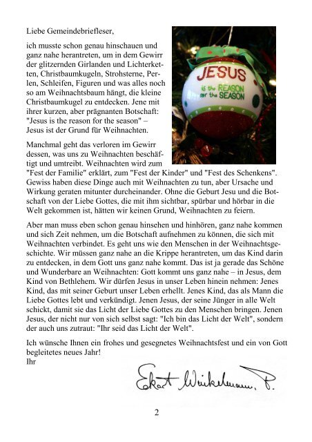Gemeindebrief Dezember 2009-Februar 2010 - Kirchenregion ...