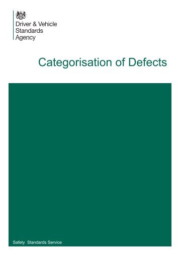 Categorisation of Defects