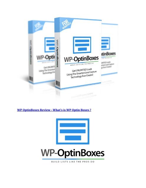 WP Optin Boxes Review-$32,400 bonus & discount