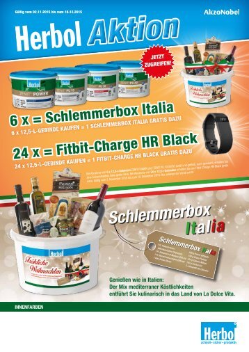 Herbol Innenfarben Italia Box und Fitbit 