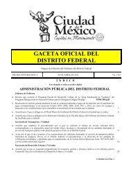 GACETA OFICIAL DEL DISTRITO FEDERAL