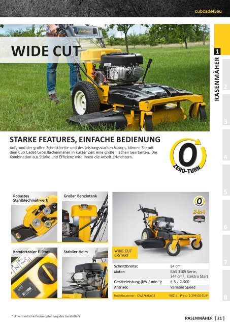 Cub Cadet katalog 2016 DE