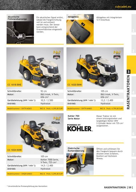 Cub Cadet katalog 2016 DE