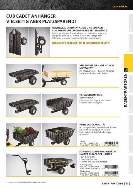 Cub Cadet katalog 2016 DE