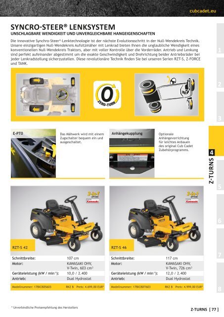 Cub Cadet katalog 2016 DE