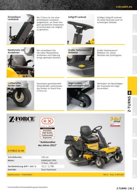 Cub Cadet katalog 2016 DE